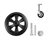 SWPHRT Car Jack Caster Wheel, 8 Inch Vehicle Tongue Jack Wheel with Strong Capacity 1200 LB, Heavy Duty Automotive Replacement Accessories, Universal for Trailer Camper Trolleys