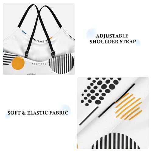 Blue Orange Circle Dots Girls One Piece Swimsuits Summer Quick Dry Beach Bathing Suit4