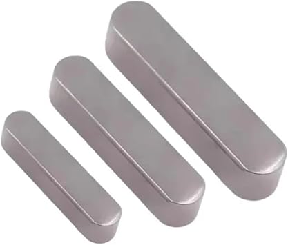 Parallel Key A3 Steel A2 Parallel Key Round Ended Drive Shaft Flat Keyway PinM20x12x80-2PCS