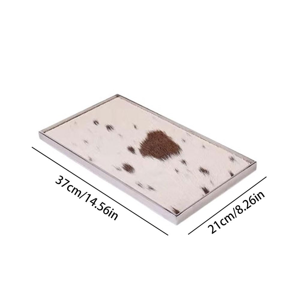 Bandejas Servir Comida Bandeja De Escritorio La Joyería del Almacenamiento Entrada Vela Perfumada Crin Metal Mesa Cama