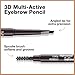 12 Pcs Ultimate Eyebrow Retractable Definer Pencils,Dual-Sided Natural Soft Textured Eyebrow Pencil, for Daily Look Eyebrow Makeup,Brow Brush,Fine Tip (12Pcs-Black-Retractable Triangle)