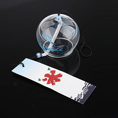 Muasopst Japanese Wind Chimes, Set Of 3 Handmade Glass Windchime Wind Bells Flower Painted Pattern, Garden Patio Hanging Decoration #TOP5
