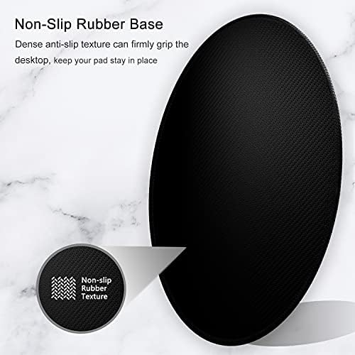 Hsurbtra Mouse Pad, Premium-Textured Small Round Mousepad 8.7 x 8.7 Inch Blue, Stitched Edge Anti-Slip Waterproof Rubber Pretty Cute Computer Mat for Office Home Gaming Laptop Men Women Kids