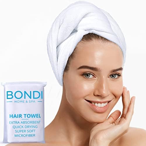 Bondi SPA Microfiber Hair Towel – Dries Hair 50% Faster – Anti-Frizz Towel for All Hair Types – Super Absorbent & Soft - XL (Rectangle) - 42 x 22 inches — view 7