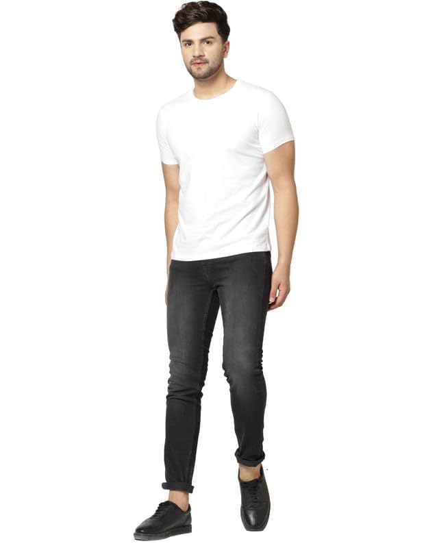 Image of London Hills Solid Cotton Blend Half Sleeve Regular Men Round Neck Tshirts | T Shirt For Man | Tshirt | Shirts Men | Tshirt For Man | T-shirt | T-shirts | Stylish | Gym Wear For Workout | MultiColored