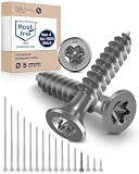 Edelstahl Holzschrauben V2A A2 Senkkopf Torx TX25 – Teilgewinde – 5x30 mm – 50 Stück – Universalschrauben Holz