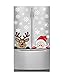 VEYLIN 6 Sheets 300 Pcs Christmas Window Clings, Snowflake Reindeer Santa Claus Window Stickers for Christmas Window Descoration
