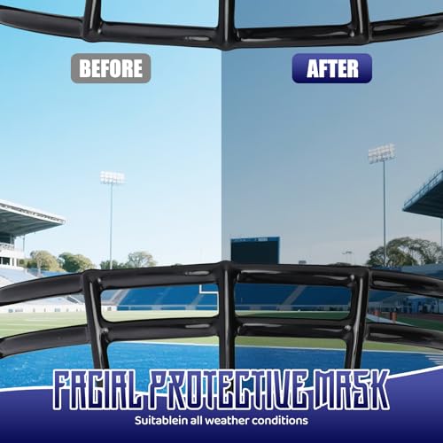 Image of 2 Pack Football Helmet Visors, Clear and Black | Clear and black visor set with two hardware kits for game and practice rotation