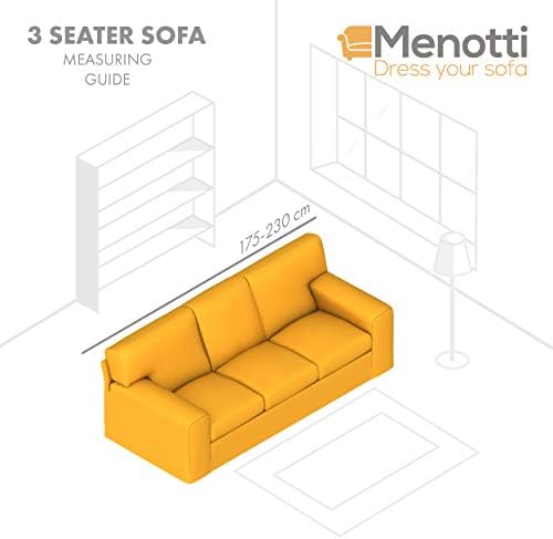 Menotti Couch Cover - Sofa Cover - Sofa Protector - Soft Polyester Fabric Slipcover - 1-Piece Form Fit Stretch Elastic Stylish Furniture Cover - Microfibra Collection - Camel (3 Seater)
