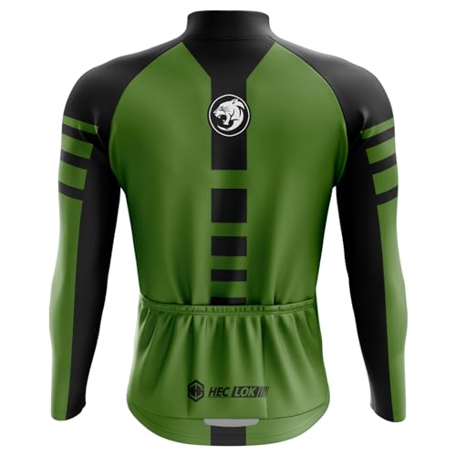 Maillot Ciclismo, Conjunto Ciclismo Hombre Manga Larga + Ropa Ciclismo con Tirantes 9D Gel Acolchado Culotte Largo＋Gafas Cortaviento Ciclismo Gafas de Sol Polarizadas (L,TYP-3) - imagen 2