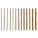 Gilroy 12 Sizes 6" Bamboo Handle Crochet Hook Knit Weave Yarn Craft Knitting Needle Set