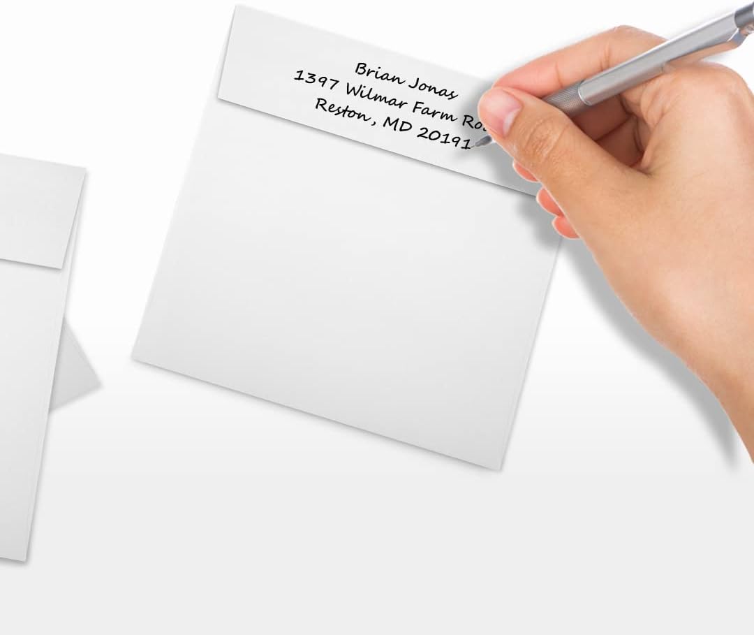 LUXPaper Square Invitation Envelopes | Peel & Press | 5 1/4" x 5 1/4" | White | 100% Recycled | 80lb. Text | 250 Qty