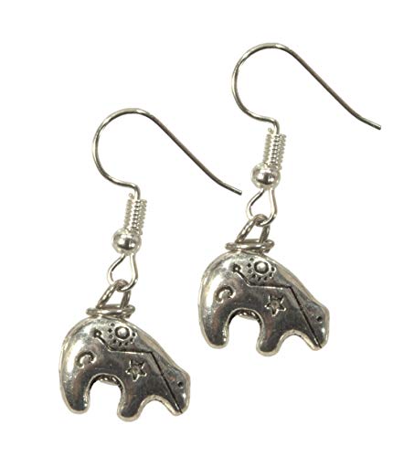 Earrings, Southwestern Heartline Zuni Style Bear Dangle Charm Earrings +GIFT BAG2