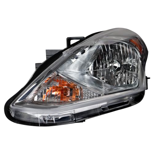 Image of TRQ Left Driver Side Headlight Compatible with Nissan 15-17 Versa 1.6 S 15-18 1.6 S Plus 15-17 1.6 SL 15-18 1.6 SV 19 S S Plus SV