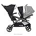 Baby Trend Sit N Stand Double Stroller 2.0 DLX with 5 Point Safety Harness, Canopy, Extra Basket, 2 Cup Holders and Covered Compartment, Modern Khak