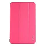 Google Nexus 7 Case - Poetic Google Nexus 7 Case [Slimline Series] - [Lightweight] [Ultra-slim] PU Leather Slim-Fit Trifold Cover Stand Folio Case for Google Nexus 7 1st Gen Magenta (3 Year Manufacturer Warranty From Poetic)