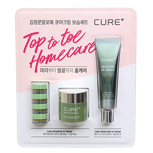 Kim Jeong Moon Aloe Intensive 2X Cream 1.76 oz + 0.12 oz x 4ea + Signature 3X Cream 1.69 fl.oz CURE+ Moisturizing Set