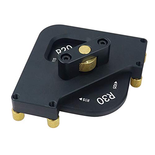 Plantillas para ruteadora 4 en 1 de aleación de aluminio R10 R15 R20 R30, radio de esquina medio redondo