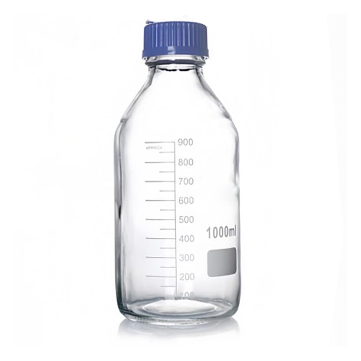 Glassware Labware 25ml-3000ml Lab Brown Or Transparent Reagent Bottle With Blue Cover And Borosilicate Sample With Threaded Mouth(50ml Transparent)