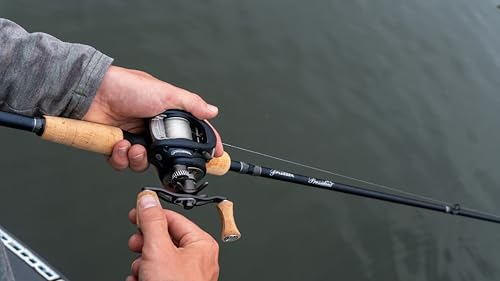 Pflueger President XT Baitcast Low Profile Reel, Freshwater Fishing Reel, Left Handle Position, Graphite Construction, Multi Disc Star Drag System