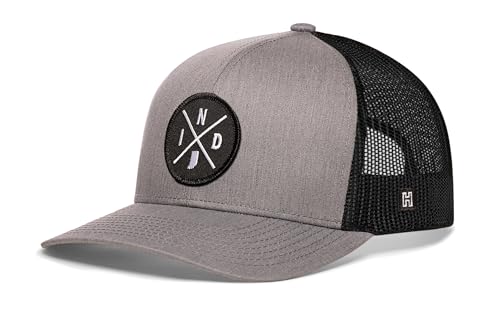 Image of HAKA State City Trucker Hat for Men & Women, Adjustable Baseball Hat, Mesh Snapback, Sturdy Outdoor Black Golf Hat