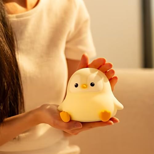 Veilleuse pour et bébés manchot éclairage d'ambiance rechargeable tactile réglable
