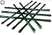 studioTica Emerald Leaf (Paradise Collection) - 5.5 inch handmade glass swizzle stick - Set of 5 reusable glass cocktail stirrers + gift box