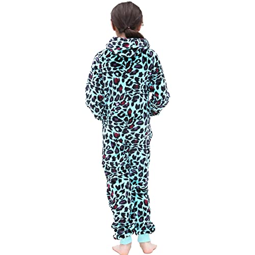Pijama de leopardo para niñas de 5 a 13 años ideal para días de descanso en casa 6