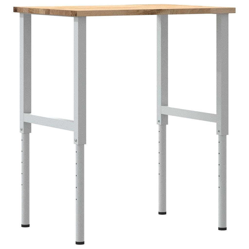 vidaXL Stolik roboczy, 80x60x(71,5-98) cm, drewno dębowe, stol warsztatowy, stół warsztatowe, stoł roboczy, stoł warsztatowy, stół roboczy