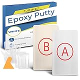 Epoxidharz Knete Weiß - 400g 2-Komponenten Reparaturkitt für Pool, Lecks, Risse, Füllen und Modellieren - Geeignet für Metall, Kunststoff, Holz, Keramik und Fliesen