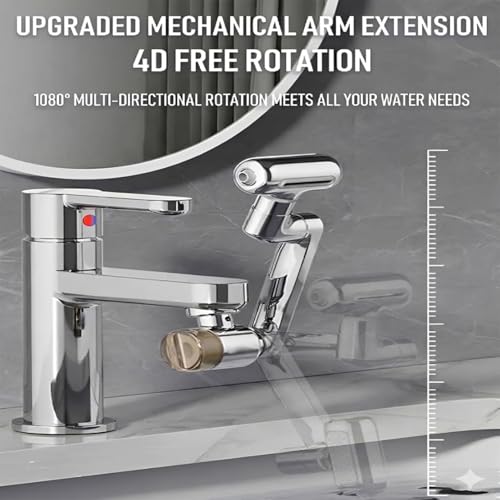Extensor de grifo para lavabo con 4 modos de flujo para baño y cocina 5