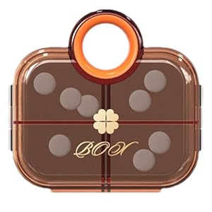 Yiurse Draagbare pillendoos, dagelijkse pillendoos – Pillendoosje met 6 compartimenten – Stevig, verzegeld ontwerp, pillenorganizer, pillendoos, draagbaar, eenvoudig te gebruiken medicijnopslag