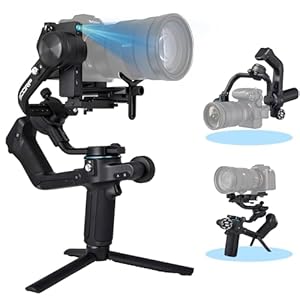 Feiyutech SCORP 2 [officieel] camera-stabilisator, 3 assen voor DSLR/spiegelloze camera, geïntegreerde AI-tracker, camera-stabilisator, laadvermogen van 2,5 kg, native verticale opname