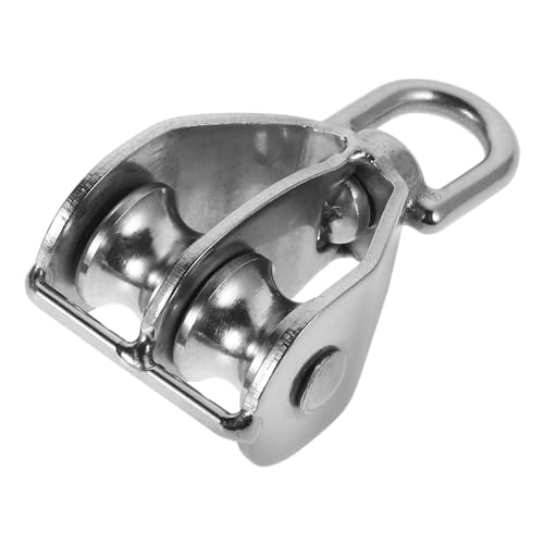 ibasenice Poulie en Acier Inoxydable Robuste pour La Poulie D'application Marine Roue pour La Corde Et Levage De Câble Utilisation De Bateau À Usages Multiples Poulie pour La Traction Et Le