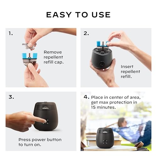 thermacell e-series rechargeable mosquito repeller with 20 mosquito protection zone bug spray alternative scent free