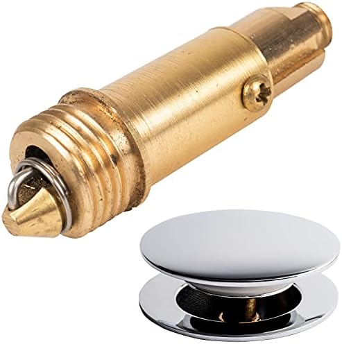 Pop Up zestaw wymiennych czopów, 1 sztuka, z mosiądzu, długość 58 mm, pasuje do większości zestawów odpływowych Popup, śruba naprawcza z mocną sprężyną, zawór odpływowy do