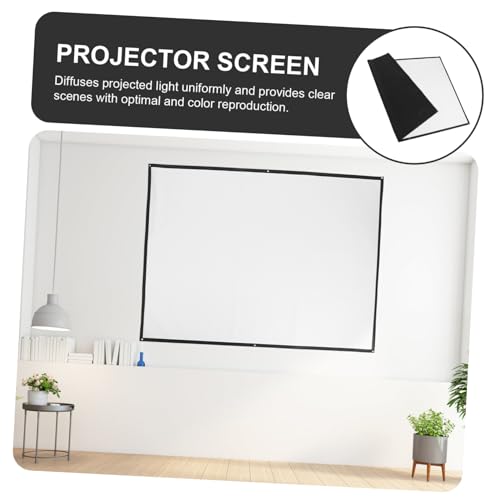 Pantalla de proyección portátil blanca para negocios y hogar miniatura 6
