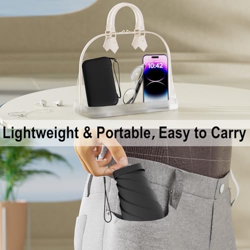 Windproof Mini Travel Folding Umbrella - UPF 50+ Sun & Rain Protection, Small Compact Lightweight Design Fits in Pocket or Bag, Eco-Friendly Fabric Wallet Umbrella for Commuter, Men Women Boys Girls2