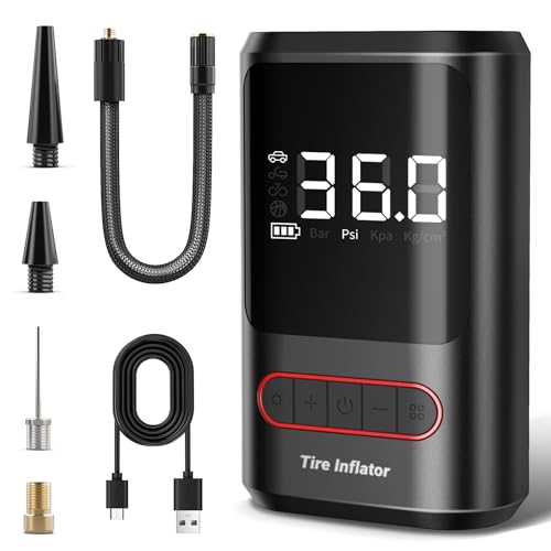 Powools Compressore Aria Portatile Auto Senza Fili - Mini Compressore Portatile Adatto per...