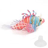 Pescado Falso, Pescado Falso Acuario Flotante de Silicona Luminosa con Taza de Succión Artificial Efecto de Decoración del Acuario para la Decoración de la Caja del (Azul pálido)