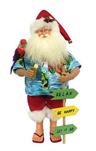 Santa's Workshop 8637 Buffet Beach Claus Figurine, Multicolored, 15