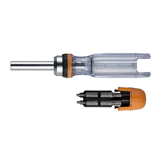 VESSEL TD-6808MG Ratchet Screwdriver (with 8 Bits)