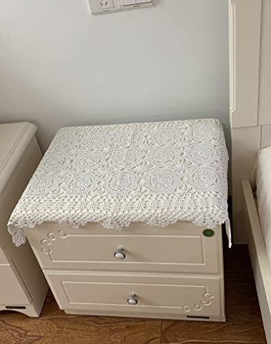 Hsvanyr Rectangular Cotton Handwork Crochet Lace Table Runner Cloth Doilies, Table Centerpieces For Dining Room (19X59Inch, White Color) #TOP1