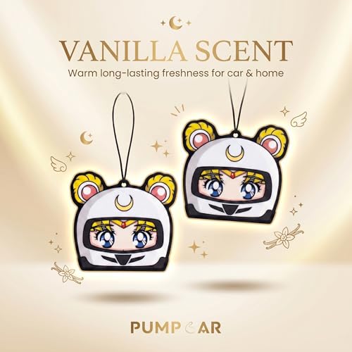 Image of PumpCar 2 pieces double-sided Moon Racer helmet hanging cartoon Vanilla-scented funny car air freshener Cool hanging for rearview mirror Car Interior Accessories Gifts