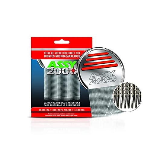 ASSY 2000 Lendrera Profesional para la eliminación de piojos y Liendres. Recomendada por la Asociación Española contra la Pediculosis y Pediatras.