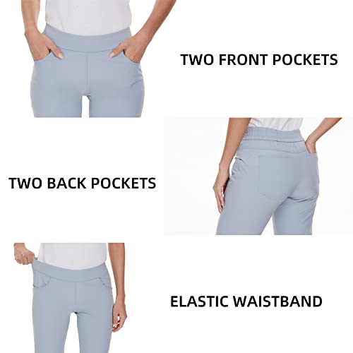 M Moteepi Golf Pants Women Stretch Womens Hiking Pants Lightweight Travel Pants Pull On Work Pants For Women Casual Light Grey S #TOP2