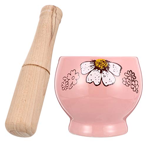 UPKOCH Tigela de Cerâmica Conjunto Almofariz E Pilão Almofariz E Pilão de Cozinha Especiarias Ervas