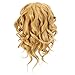 FUTAI Mannequin Head 100% Real Human Hair Manikin Doll Style Head for Bleaching Dyeing Curling Cutting Braiding Styling Updos Practice Cosmetology Training Display with Stand