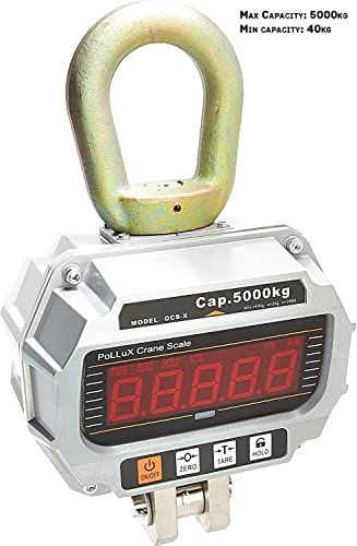 Industrial Heavy Duty Hanging Scale 5000 Kg / 11000 Lbs Digital Crane Scales By Pollux (Silver) #TOP1