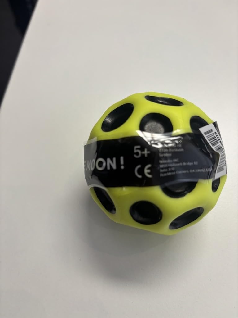 Waboba Moon Ball – Pelota de Goma de Salto más Alta – Diseño Original Patentado – cráter de Pelota Produce un Sonido de Rebote al impactar – Fácil de agarrar – Flummies para niños